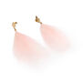 Pink feather earrings